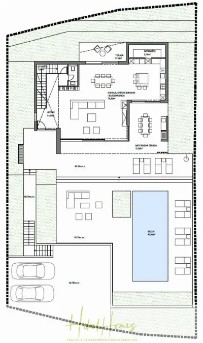 Grundriss der Haus in Seget Vranjica