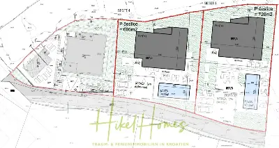 Lageplan der Haus in Seget Vranjica