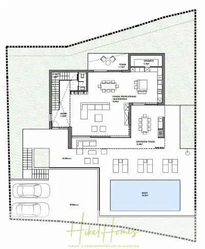 Lageplan der Haus in Seget Vranjica