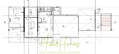 Grundriss der Haus in Seget Vranjica