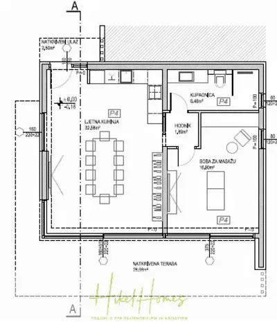 Grundriss der Haus in Seget Vranjica