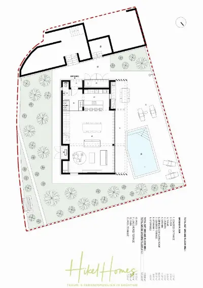 Grundriss der Haus in Sutivan