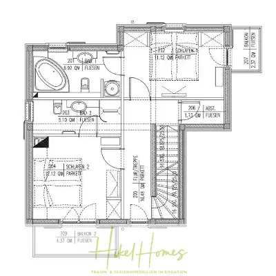 Grundriss der Haus in Splitska