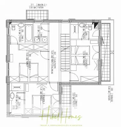 Grundriss der Haus in Splitska
