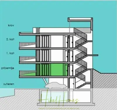 Grundriss der Wohnung in Okrug Gornji