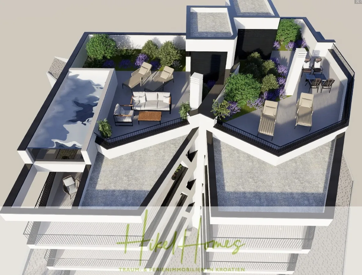 Wohnung am Meer in Okrug Gornji, Ansicht 2 von 18