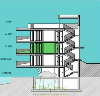 Grundriss der Wohnung in Okrug Gornji