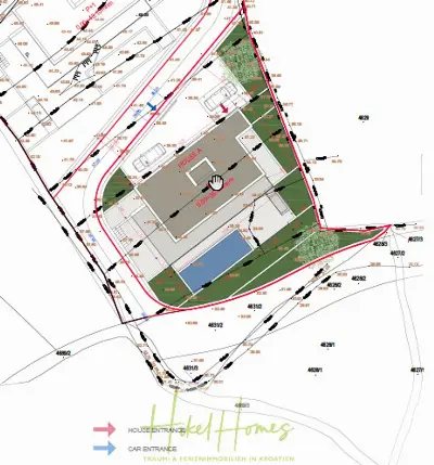 Lageplan der Haus in Krilo