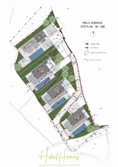 Lageplan der Haus in Krilo