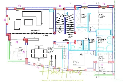 Grundriss der Wohnung in Podstrana