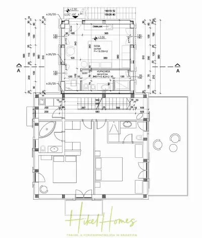 Grundriss der Haus in Splitska