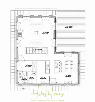 Grundriss der Haus in Splitska